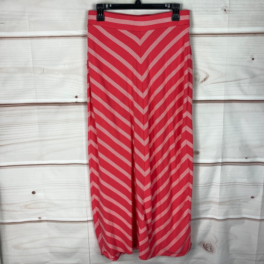 Sonoma Skirt Womens‎ Small Jersey Knit Maxi Pull On Chevron Print Pink Long